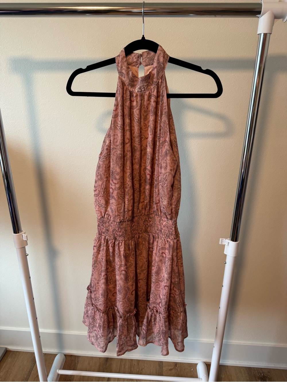Sweet Lemon Paisley Halter Boho Dress Size Small - Picture 3 of 9